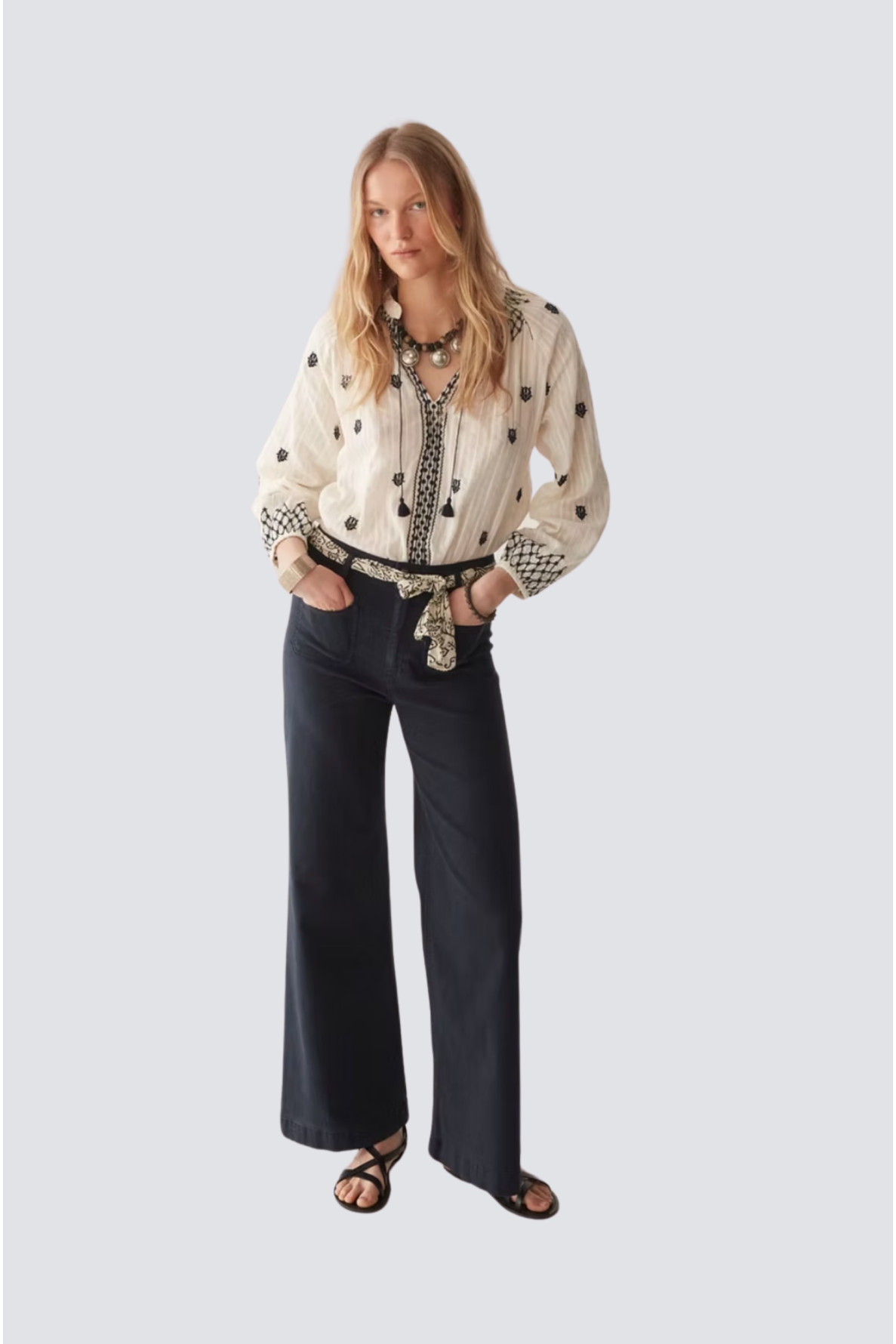 blouse en coton avec broderie - 4
