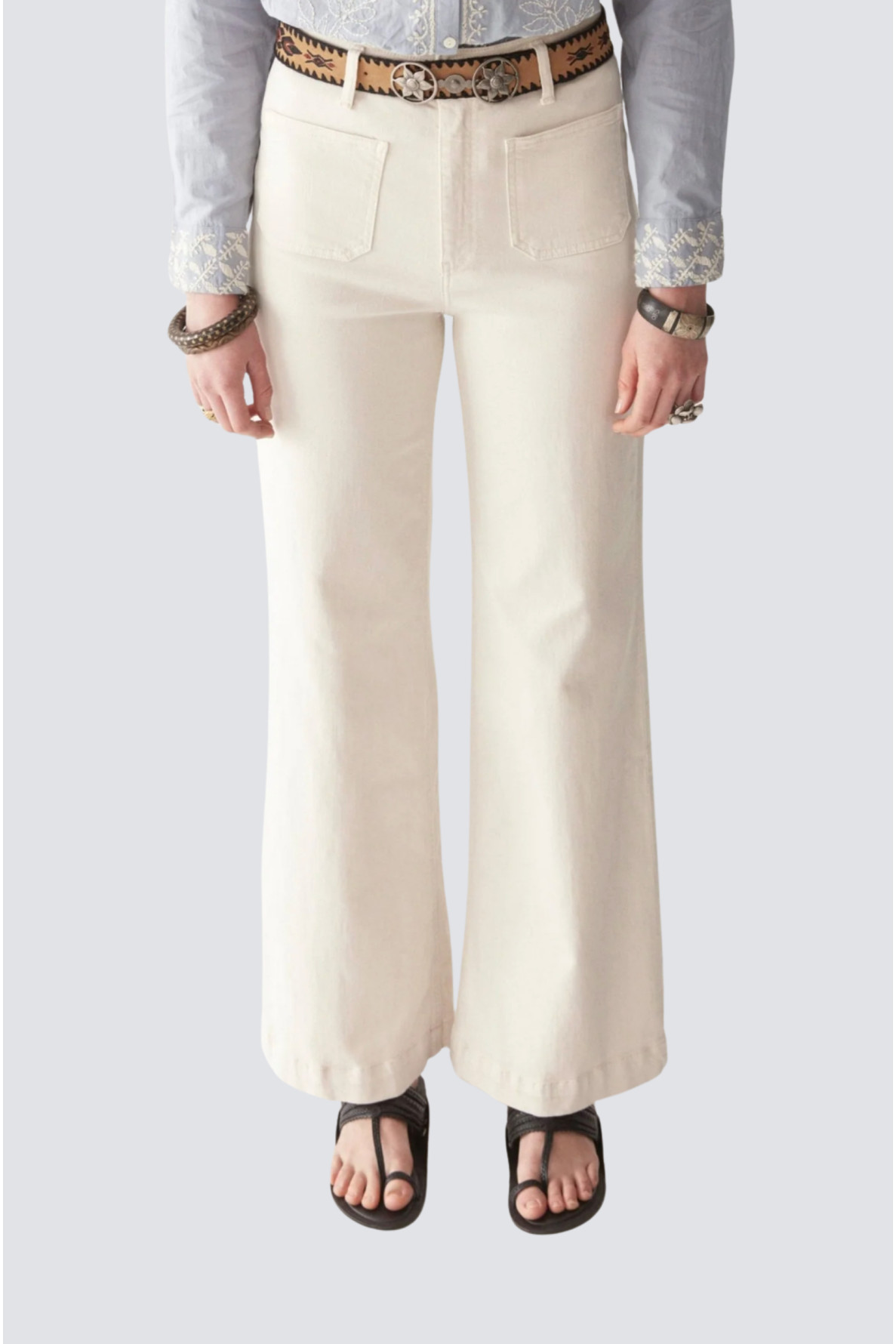 pantalon uni avec poches avant - 5