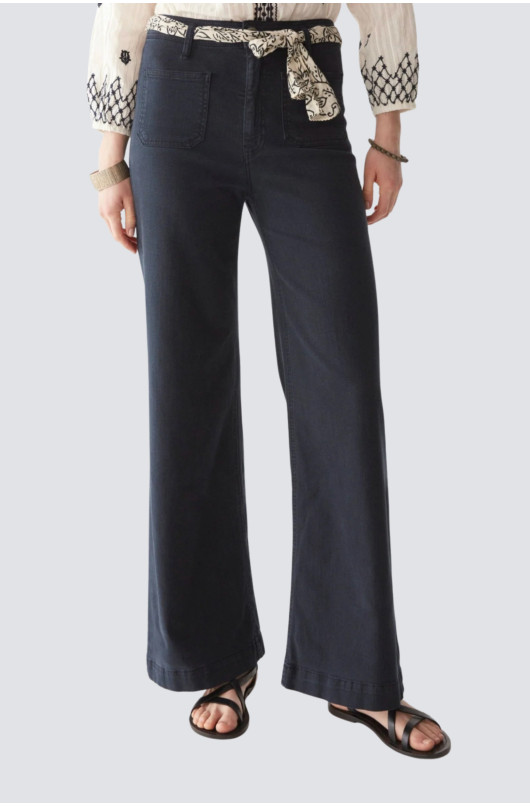pantalon uni avec poches avant - 9