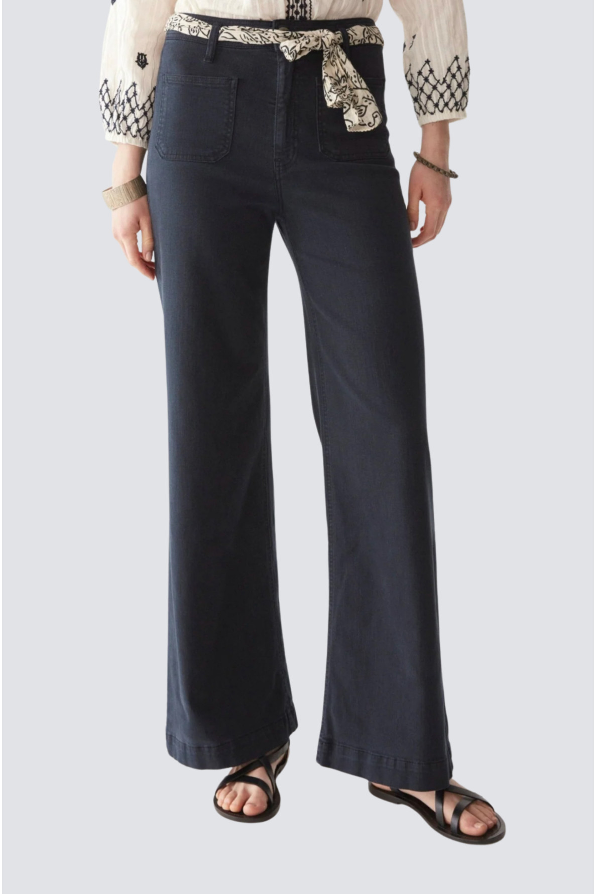 pantalon uni avec poches avant - 9