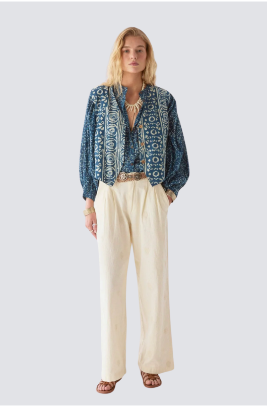blouse boutonnée imprimé en coton - 2 - Maison Hotel - 2 