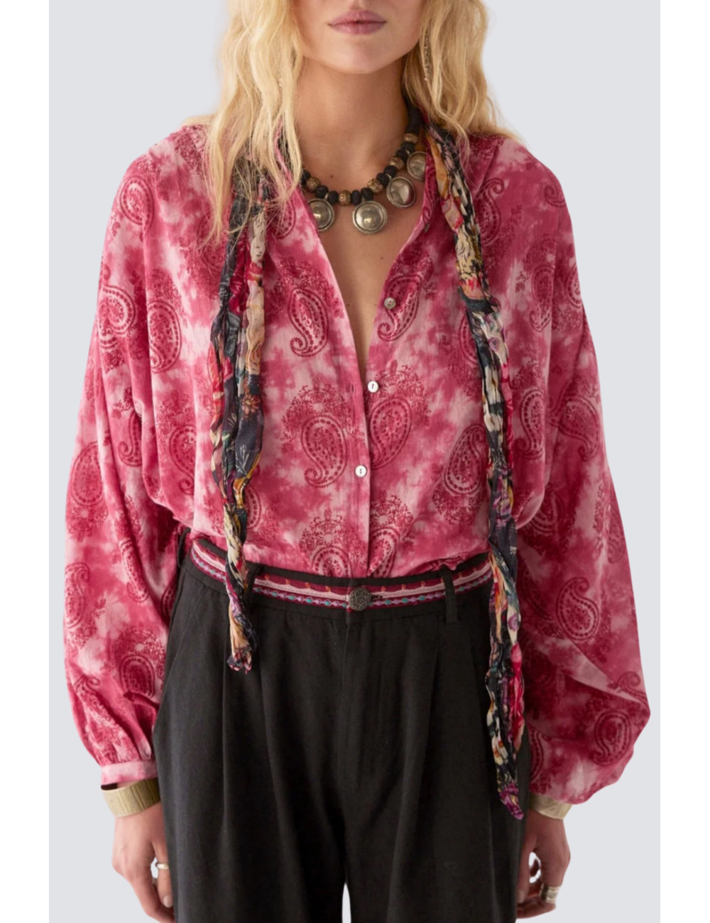 chemise en coton imprimé - 