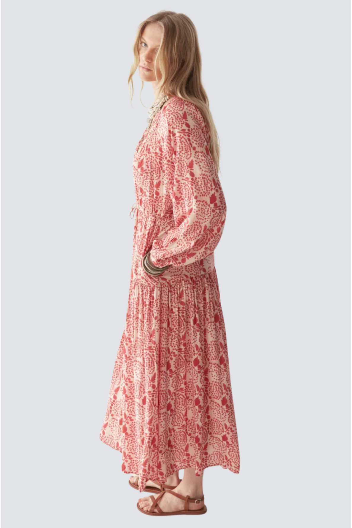 robe longue viscose imprimé - 3