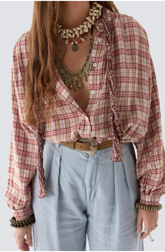 blouse boutonnée en coton - 1 - Maison Hotel - 1 