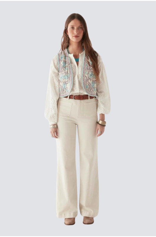 blouse en coton brodée - 2 - Maison Hotel - 2 