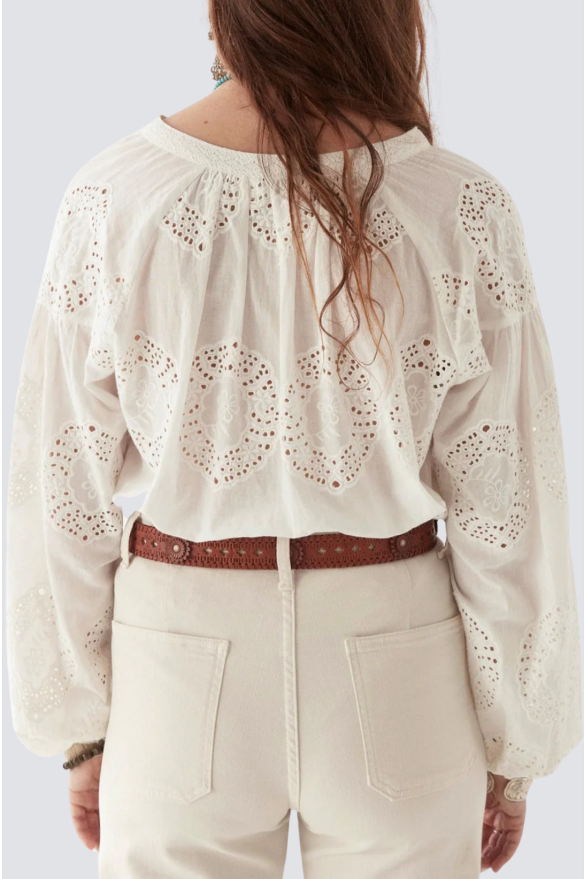blouse en coton brodée - 4