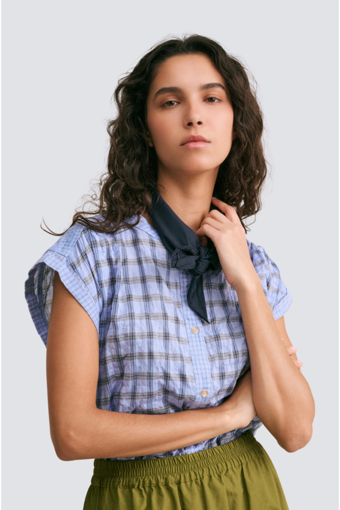 blouse coton mc carreaux - 1