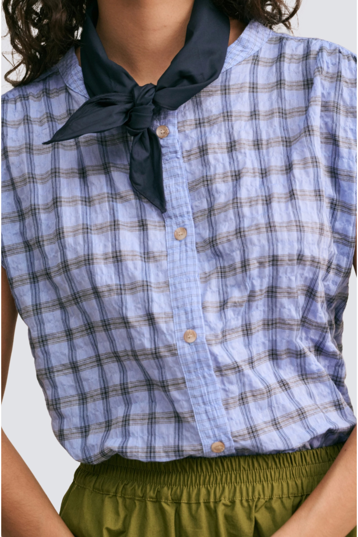 blouse coton mc carreaux - 3