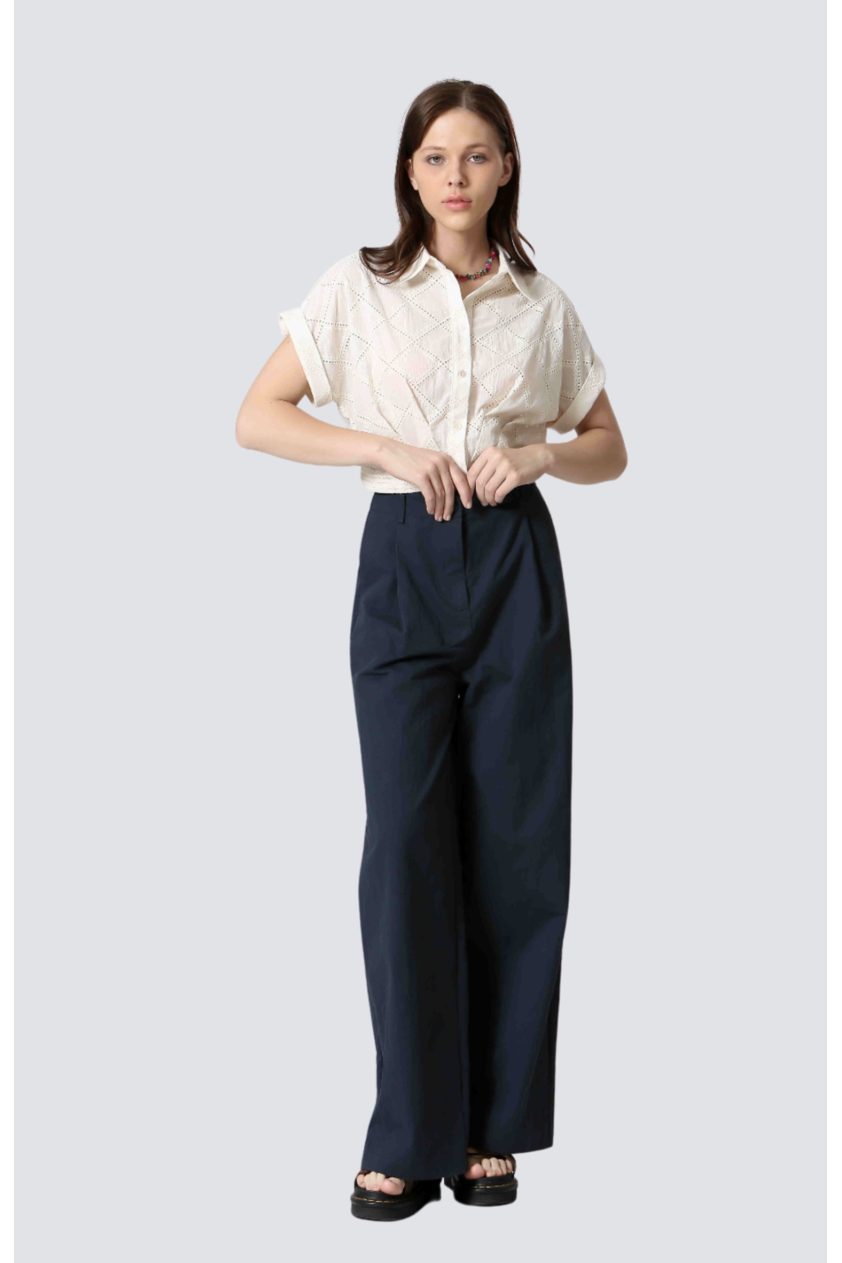 top coton court mc broderie - 3