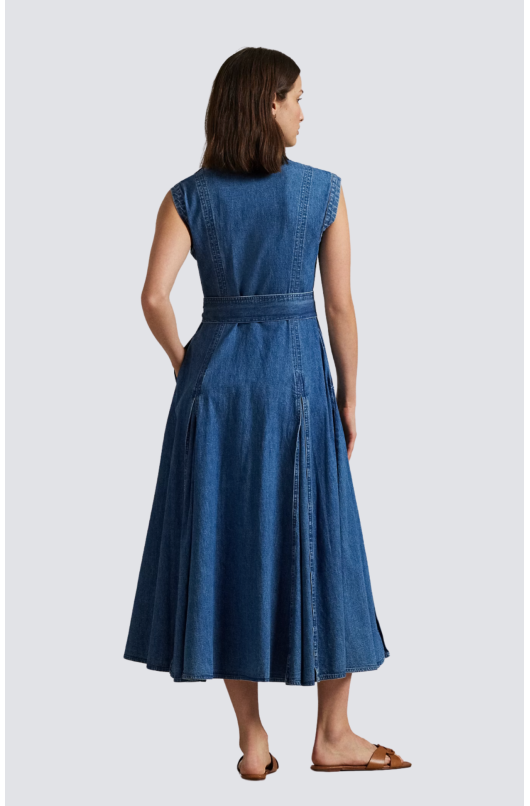 robe courtes manches mi-longue boutonnée - 4