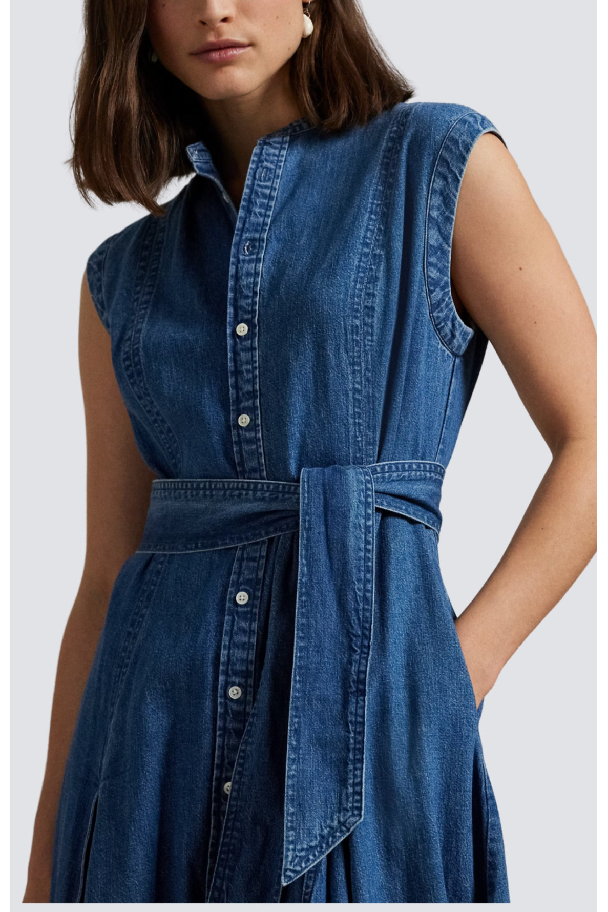 robe courtes manches mi-longue boutonnée - 3