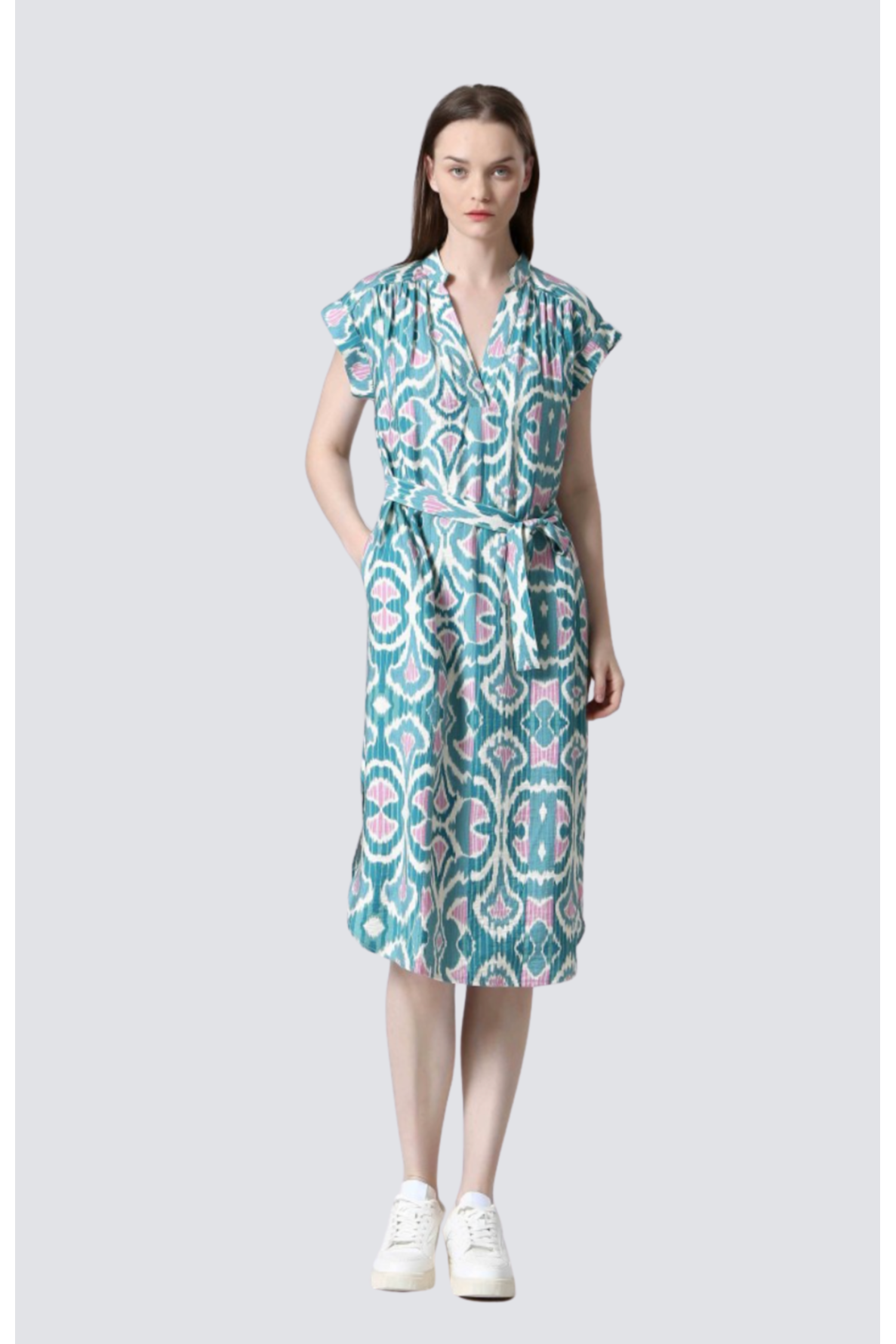 robe mi-longue mc viscose imprime - 1